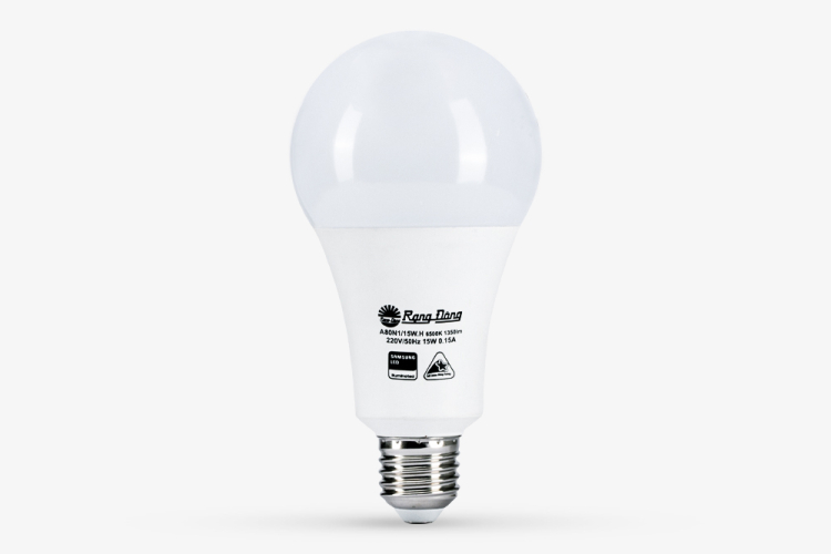 Rạng Đông – LED Bulb 15W A60: 15W – 220–240V AC – Ánh sáng trắng 6500K / vàng 3000K / đổi màu 6500K‑4000K‑3000K.