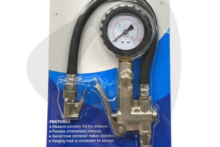 Tay bơm lốp có đồng hồ B50 Đài Loan