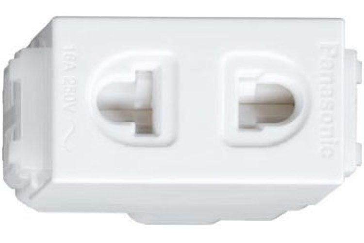 Panasonic – Ổ cắm đơn 2 chấu WEV1081‑7SW